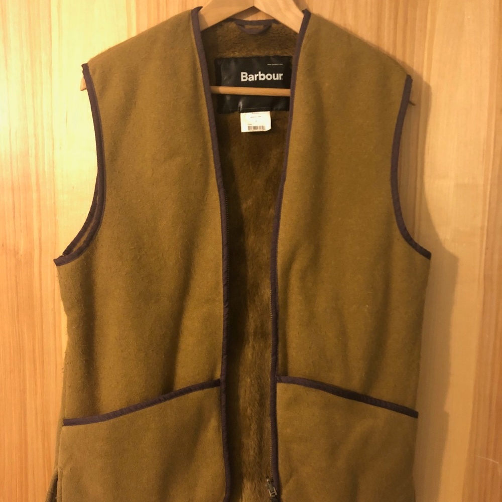Barbour Warm Pile Waistcoat Zip-In Liner Vest